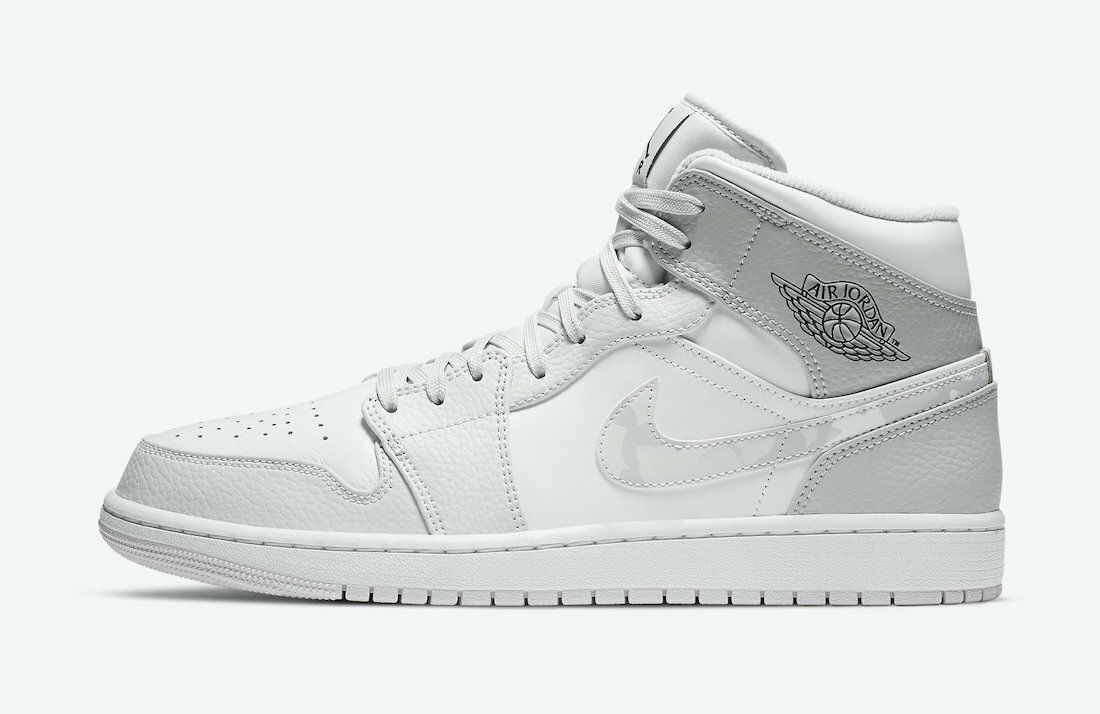 jordan aj 1 mid white and grey
